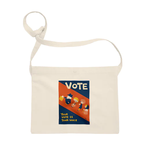 Your Vote is Your Voice-オレンジ Sacoche