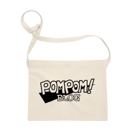 Pom Pom Blog Logo 2nd（black） サコッシュ