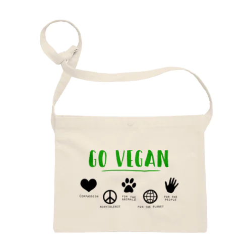 GO VEGAN - サコッシュA サコッシュ