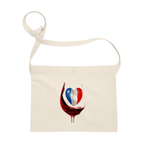 国旗とグラス：フランス（雑貨・小物） Sacoche