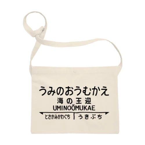海の王迎（うみのおうむかえ）【強そうな駅名】昭和レトロ駅標デザイン Sacoche