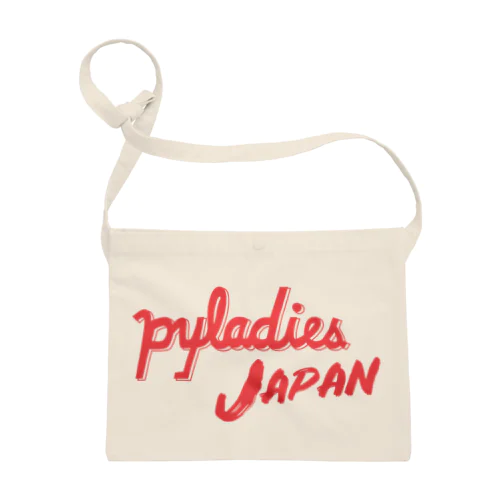 PyLadies Japan 赤文字ver サコッシュ