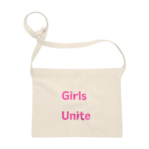 Girls Unite-女性たちが団結して力を合わせる言葉 サコッシュ