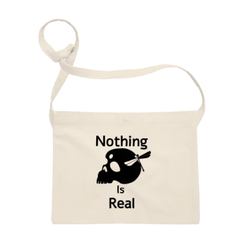 Nothing Is Real.（黒） サコッシュ