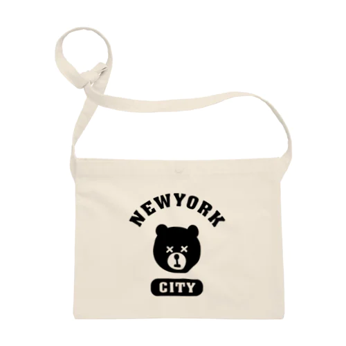 NYC BEAR ニューヨークシティベアー 熊 カレッジロゴ Sacoche