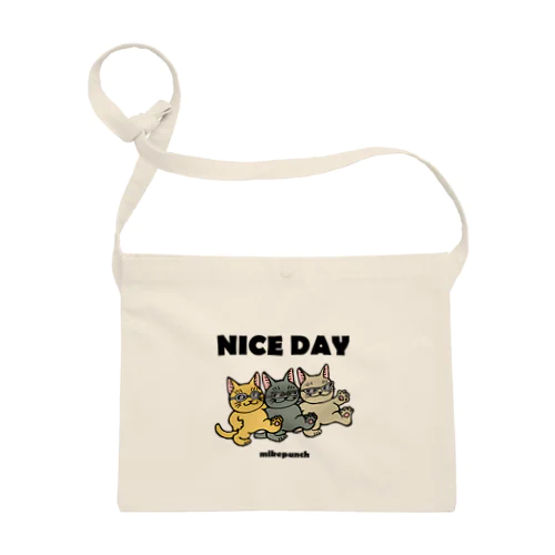 NICE DAY グラサンにゃんこ Sacoche