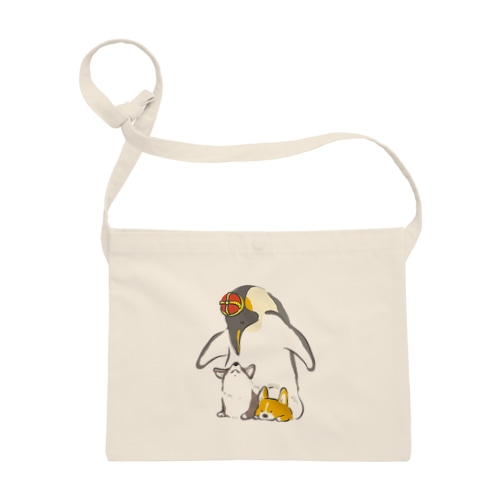 皇帝ペンギンとコーギー Sacoche