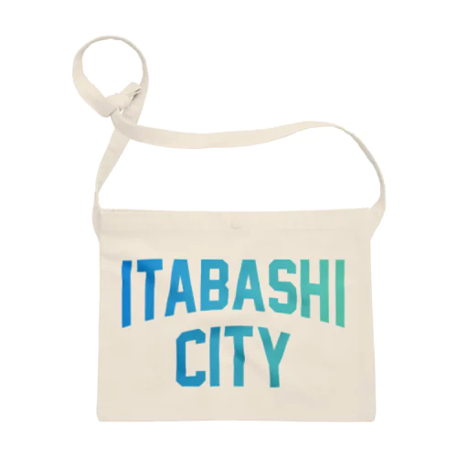 板橋区 ITABASHI CITY ロゴブルー サコッシュ