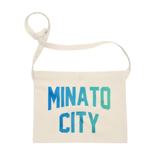 港区 MINATO CITY ロゴブルー サコッシュ