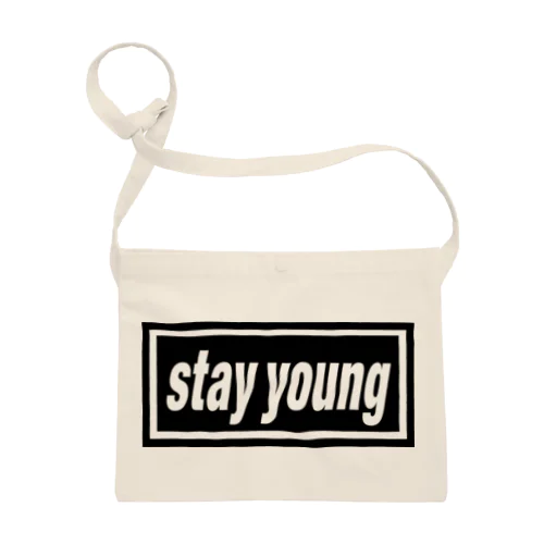 stay young-ステイヤング-BOXロゴ サコッシュ