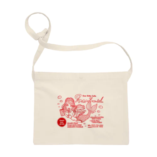 Sea Side Cafe Mermaid  (red) サコッシュ