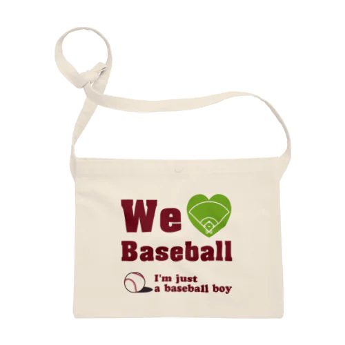 We love Baseball(レッド) サコッシュ