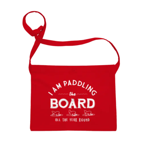 PADDLING THE BOARD _white サコッシュ