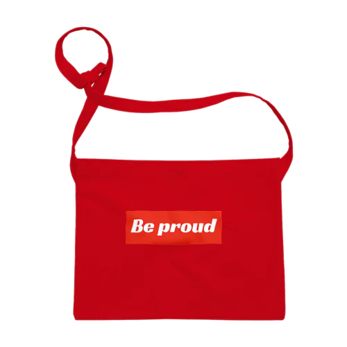 Be proud 赤ロゴ Sacoche