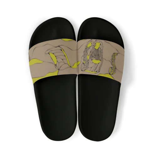 【audace × フクハラアキコ】laperirostum柄 Sandals