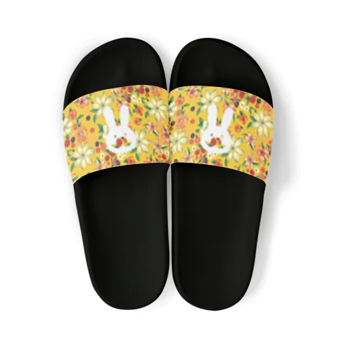 花とひげうさぎサンダルY Sandals