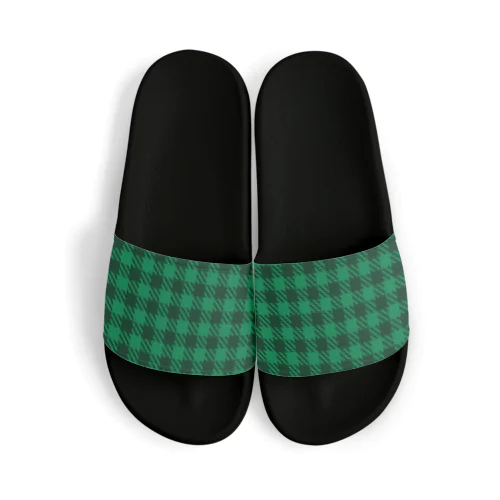 チェック　緑2 Sandals