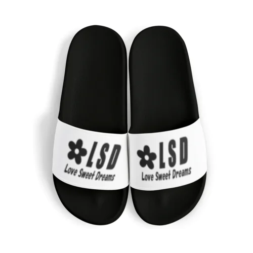 LSDフルロゴ　黒 Sandals