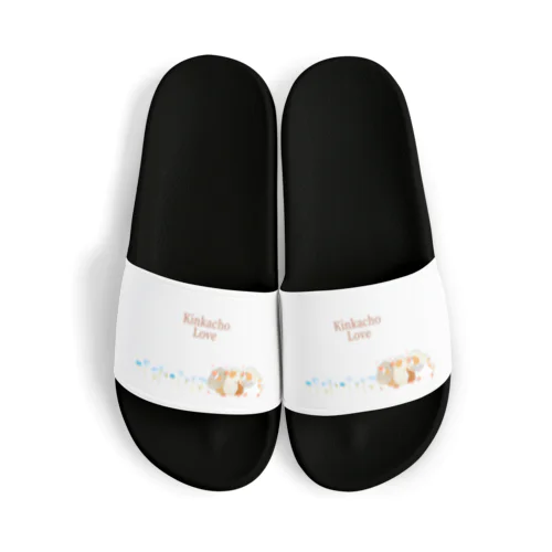 キンカチョウのネモフィラデザイン Sandals