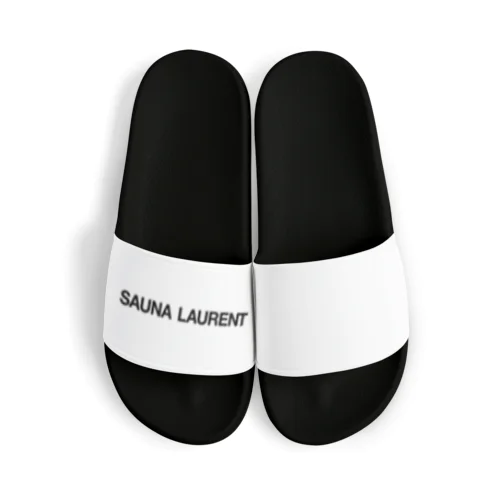 SAUNA LAURENT-サウナローラン-黒ロゴ 샌들