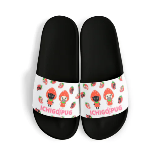 いちごちゃんパグ Sandals