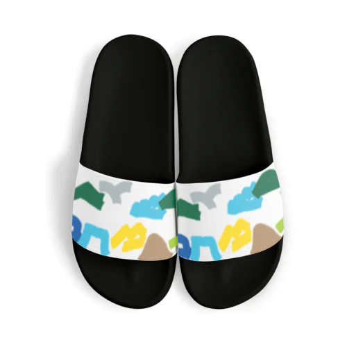 カラフル／山ロゴ Sandals