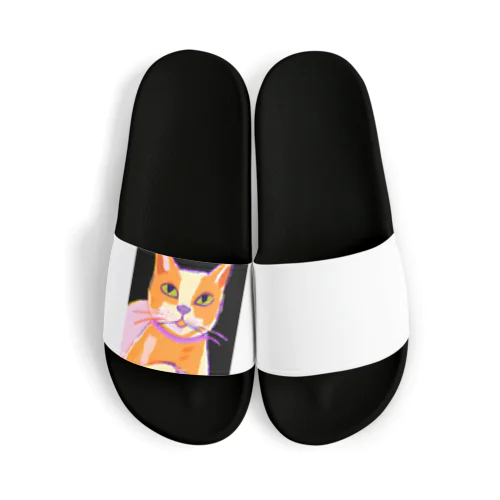 猫のイラストグッズ Sandals