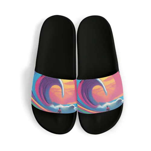 Tropical Beach Surfer Art Sandals