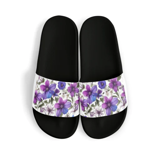 紫の綺麗なお花 Sandals