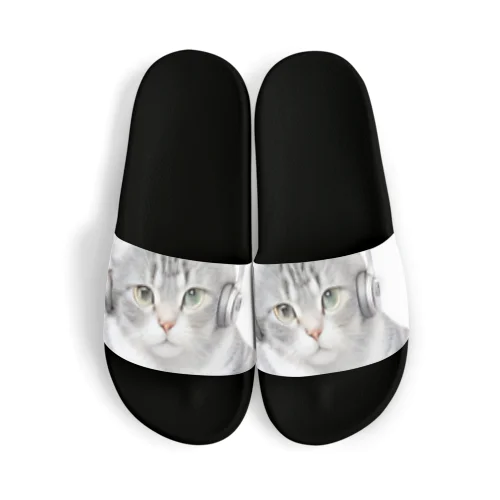 ヘッドホンねこ Sandals