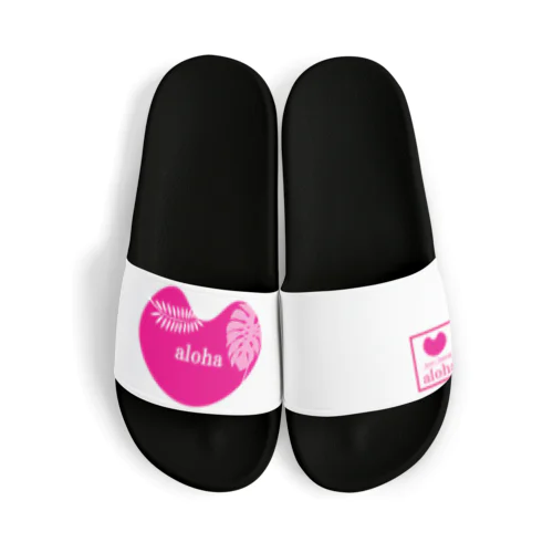 ピンク　ハート　aloha Sandals