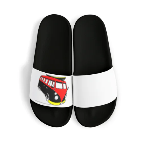 レッド&ブラックのビーチバス Sandals