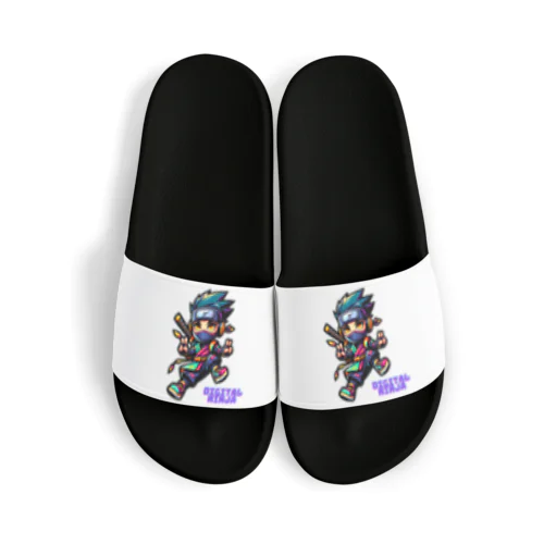 “Digital Ninja” ロゴ付き Sandals