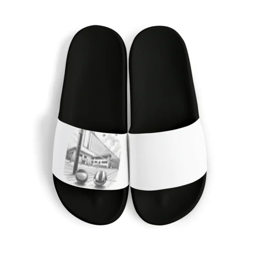 バレー　モノクロ Sandals