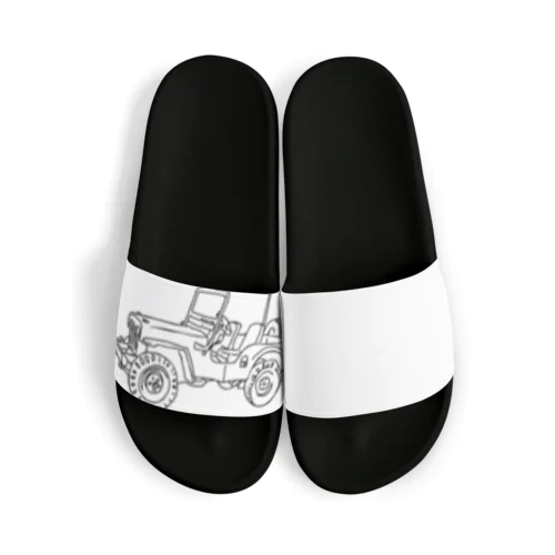 Jeep イラスト ライン画 Sandals