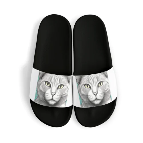 ドアップ猫 Sandals