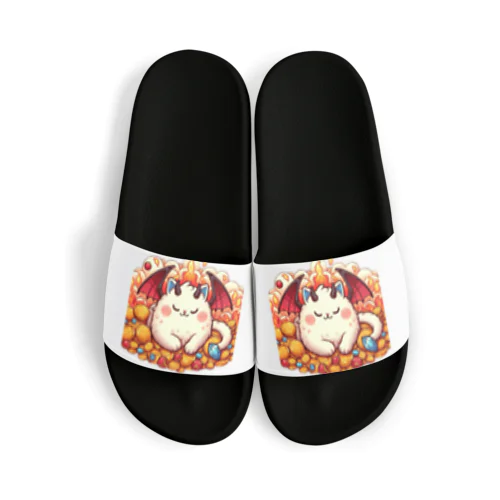 おやすみ！猫ドラゴン　背景透過ver Sandals