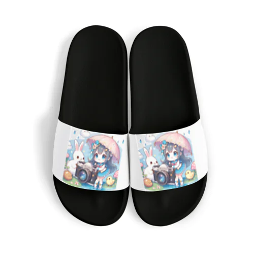 カメラと傘とうさ耳少女とシリーズ　撮影 Sandals