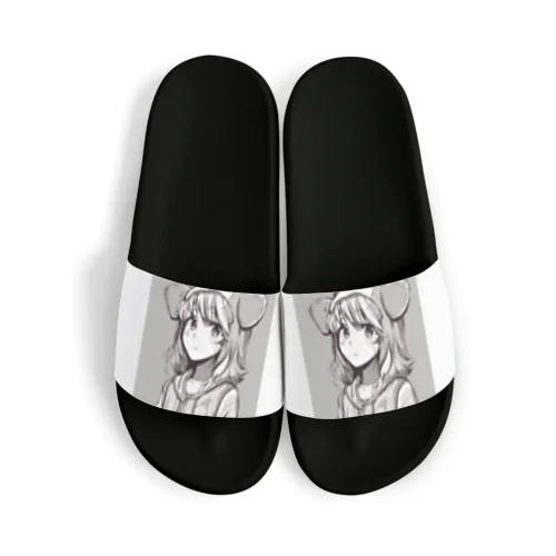 パーカーの女の子 Sandals