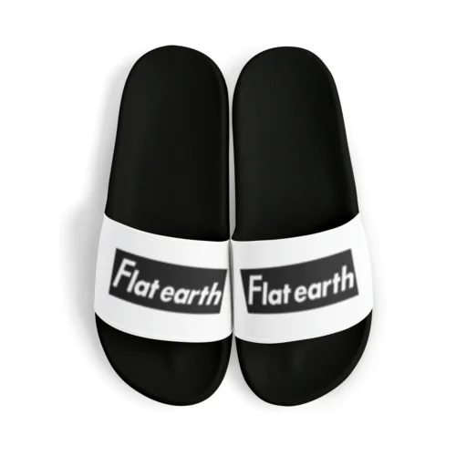 Flatearth Box Logo (BLACK) フラットアース ボックスロゴ(ブラック) Sandals