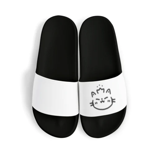 王冠猫　ロゴ Sandals