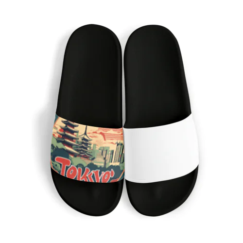 東京っぽいロゴ Sandals