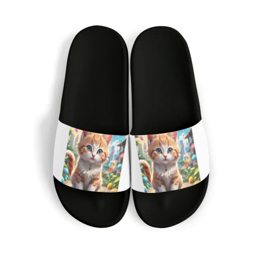 夢の中から飛び出してきたようなかわいい子猫 Sandals