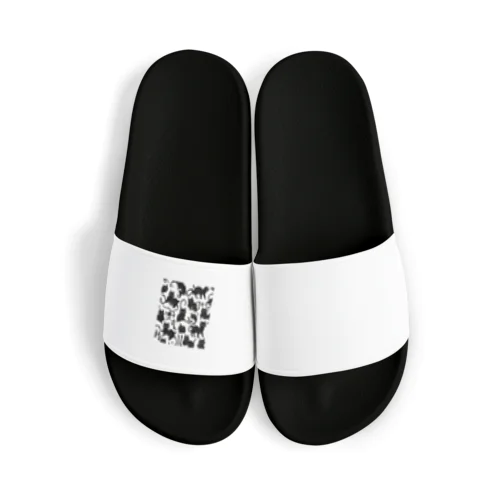 黒猫 漢字 Sandals