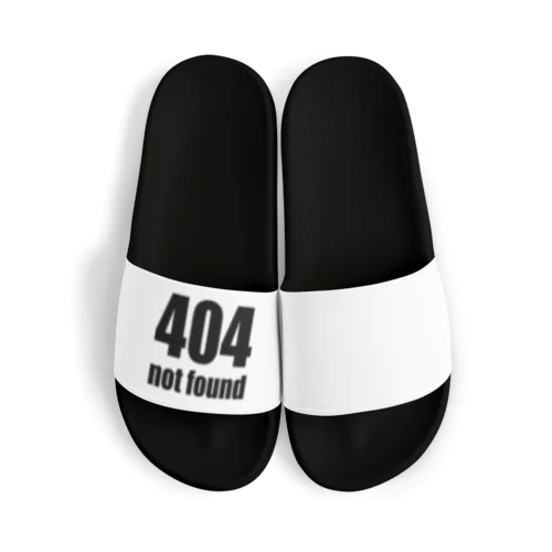 404 not found（黒） サンダル