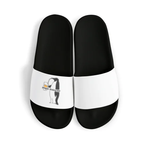 penguin drinking beer Sandals