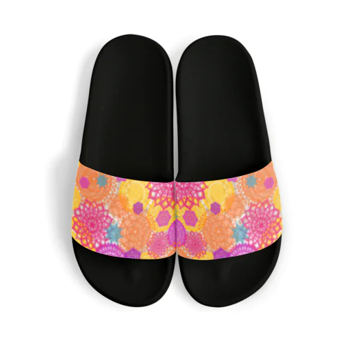 レースのお花畑 トロピカルカラー Sandals