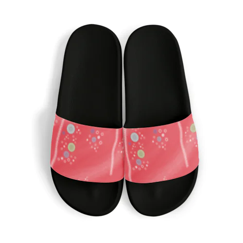 謎柄の和風グッズA（紅赤） / Japanese style goods A inspired by escape room (Red) Sandals