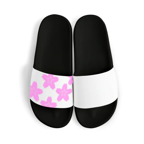 星桜紋（流れ星ピンク）　Star cherry blossom Crest (Shooting star pink）) Sandals