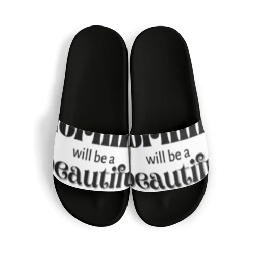 シンプル文字★ a Good moaninG will be a beautiful day Sandals